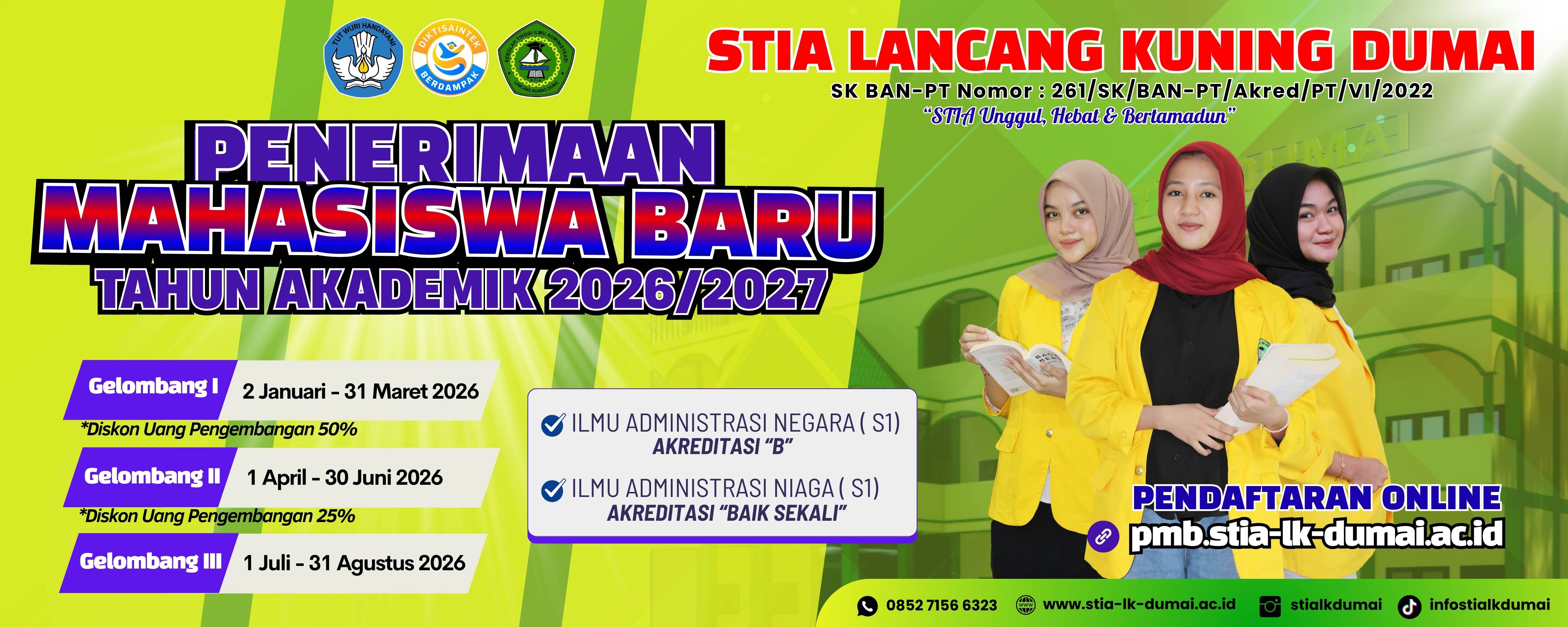 Jadwal PMB STIA Lancang Kuning Dumai 2026/2027